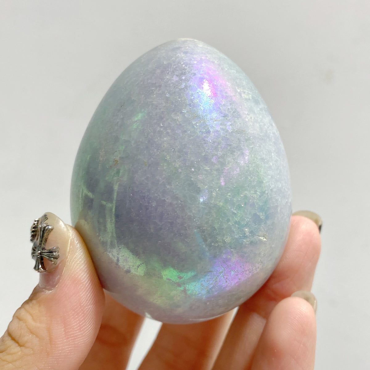 37 Pieces Aura Blue Calcite Eggs