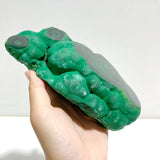 Unique Malachite Raw Bottom With Stand