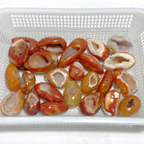 25 Pieces Beautiful Geode Druzy Carnelian