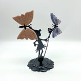 Wholesale Crystal Butterfly Wing Carving with Fairy Metal Stand (Mixed Materials)