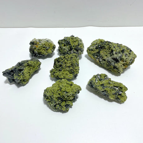 7 Pieces 2.13kg Beautiful Green Tourmaline Specimen For Collection