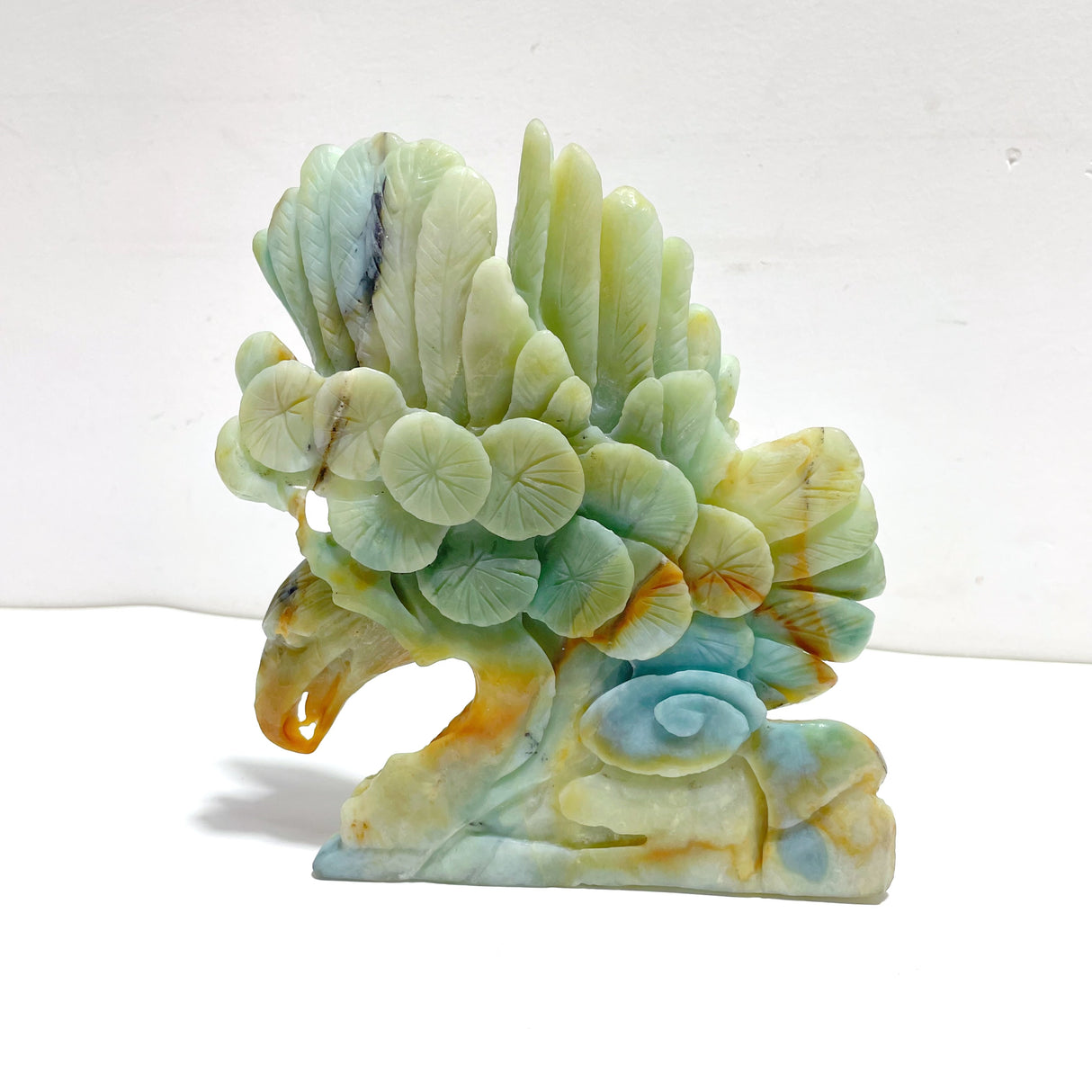 Beautiful Caribbean Calcite Eagle Carving