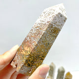 27 Pieces Beautiful Vein Ocean Jasper Four-sided Tower Points