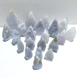 21 Pieces Blue Chalcedony Arrow Head Shape