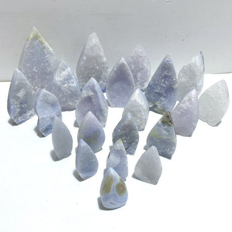 21 Pieces Blue Chalcedony Arrow Head Shape
