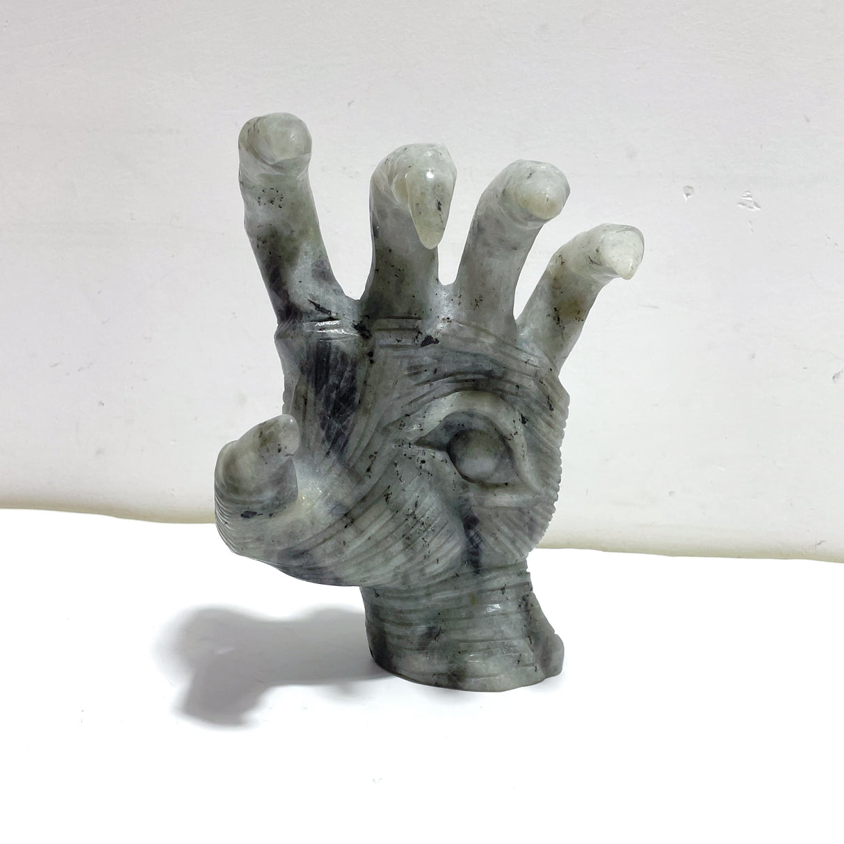 Labradorite Witchcore Demon Hand Carving