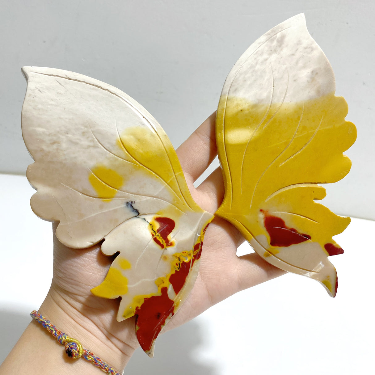 Unique Mookaite Butterfly Wing Carving With Stand