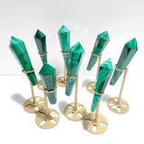 8 Pieces Malachite Magic Scepter Wand Points With Stand