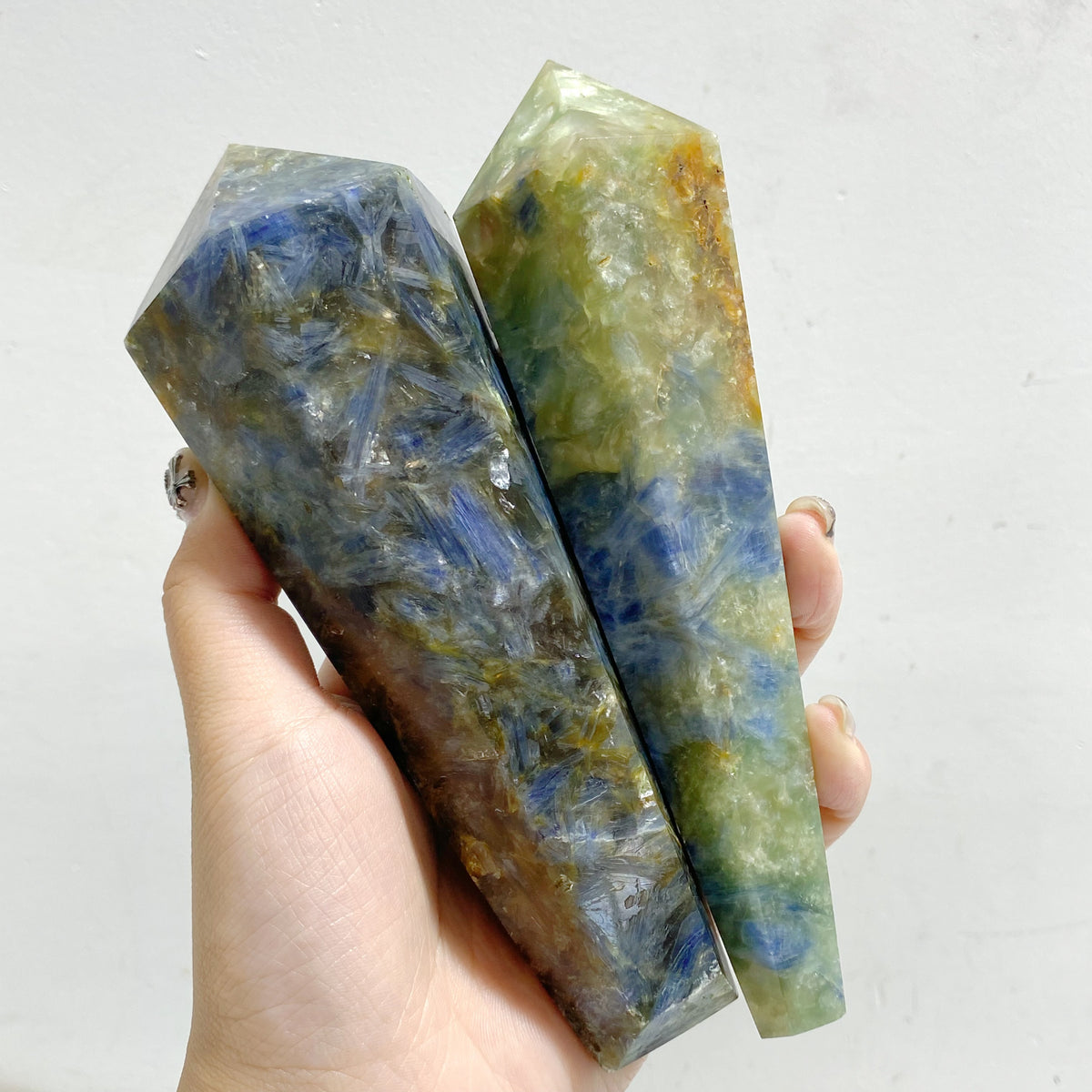 22 Pieces Blue Kyanite Mixed Quartz Magic Scepter Wand Closeout