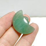 4 Types Moon Face Stone Clear Quartz Green Aventurine Carving Wholesale