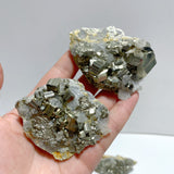 16 Pieces Pyrite Mixed Clear Quartz Cluster Specimen For Collection