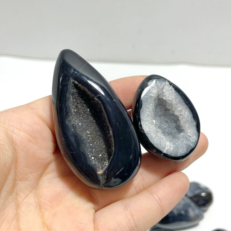Geode Druzy Black Agate Egg Wholesale - Wholesale Crystals