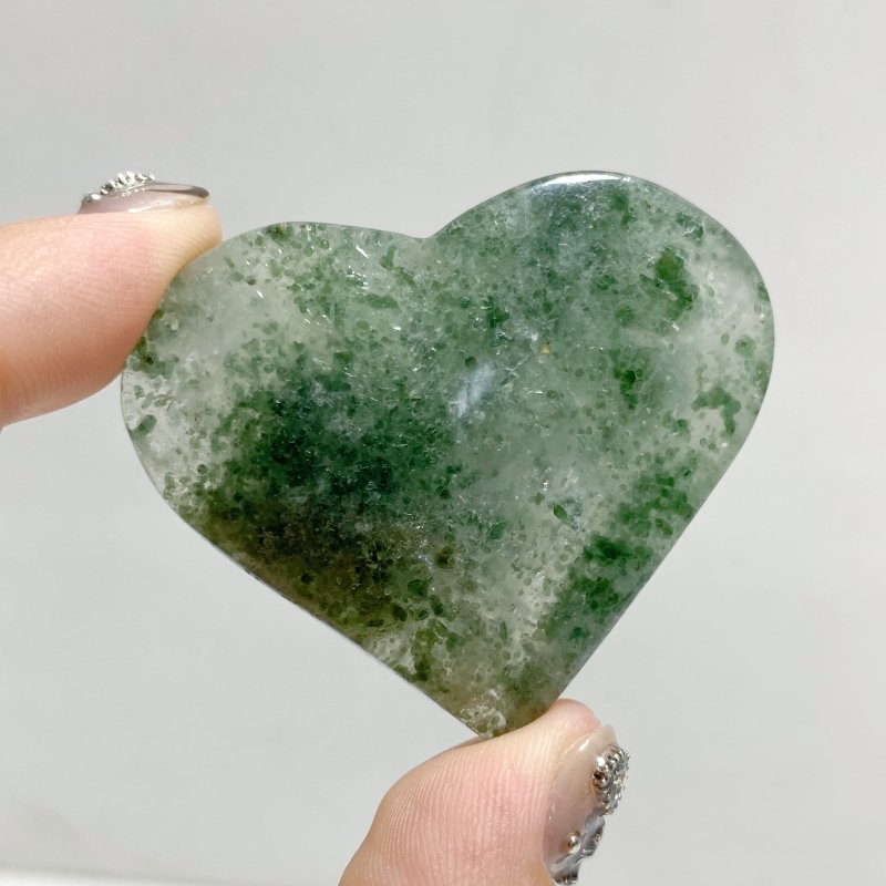 Green Mica Mixed Quartz Heart Wholesale -Wholesale Crystals