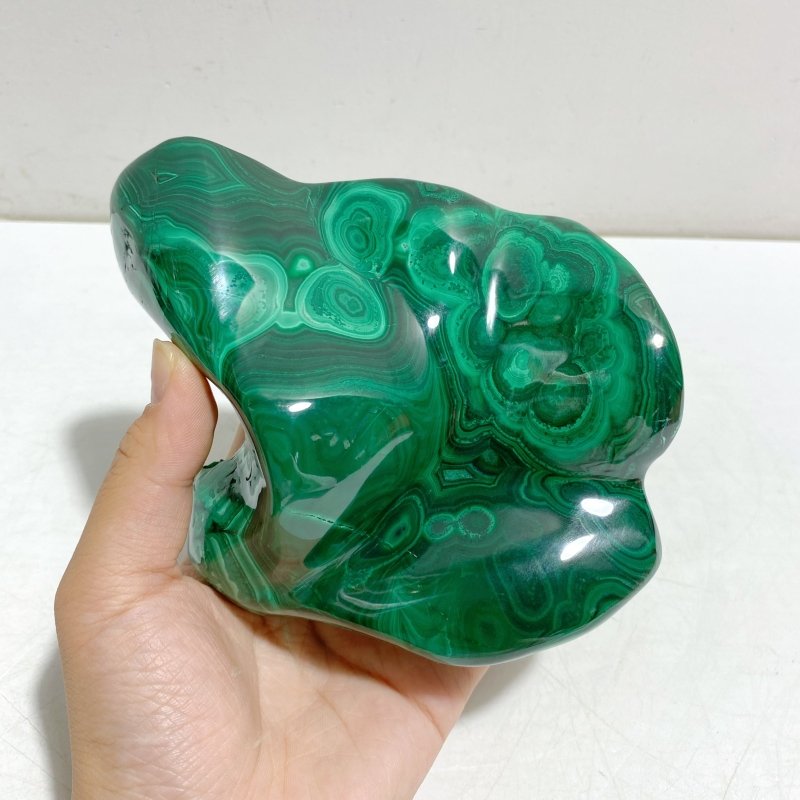 High Quality Beautiful Polished Malachite With Stand -Wholesale Crystals