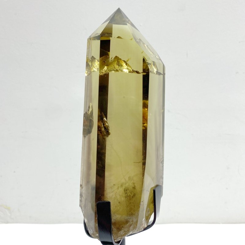 High Quality Clear Citrine Mountain Tower Raw Bottom With Stand - Wholesale Crystals
