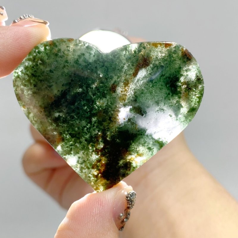 High Quality Green Mica Mixed Garnet Heart Wholesale -Wholesale Crystals