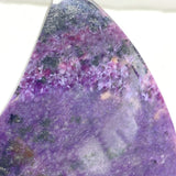Large Charoite Moon Carving With Stand 1 -Wholesale Crystals