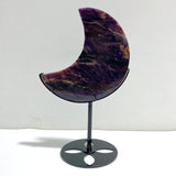 Large Charoite Moon Carving With Stand -Wholesale Crystals