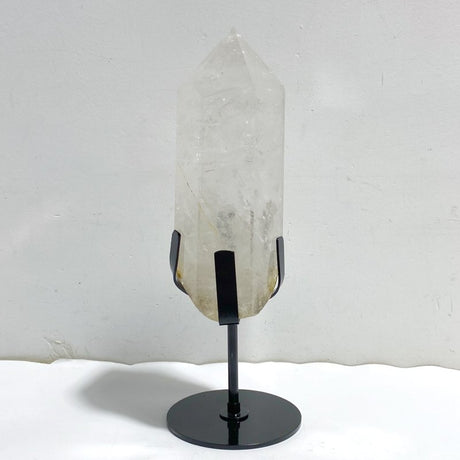 Large Clear Quartz Point Raw Bottom With Stand -Wholesale Crystals