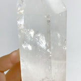 Large Clear Quartz Point Raw Bottom With Stand -Wholesale Crystals