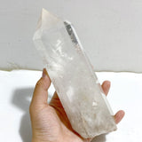 Large Clear Quartz Point Raw Bottom With Stand -Wholesale Crystals