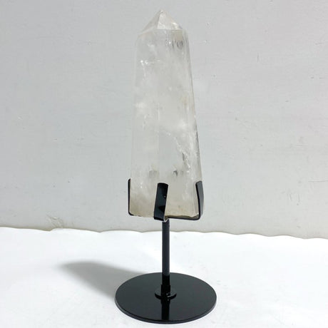 Large Clear Quartz Point Raw Bottom With Stand -Wholesale Crystals