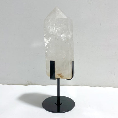 Large Clear Quartz Point With Rainbow Raw Bottom With Stand B1 -Wholesale Crystals