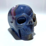 Large Geode Druzy Agate Skull Crystal Carving - Wholesale Crystals