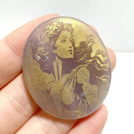 Laser Printing Golden Twelve Olympians Agate Stone DIY Accessories Wholesale - Wholesale Crystals