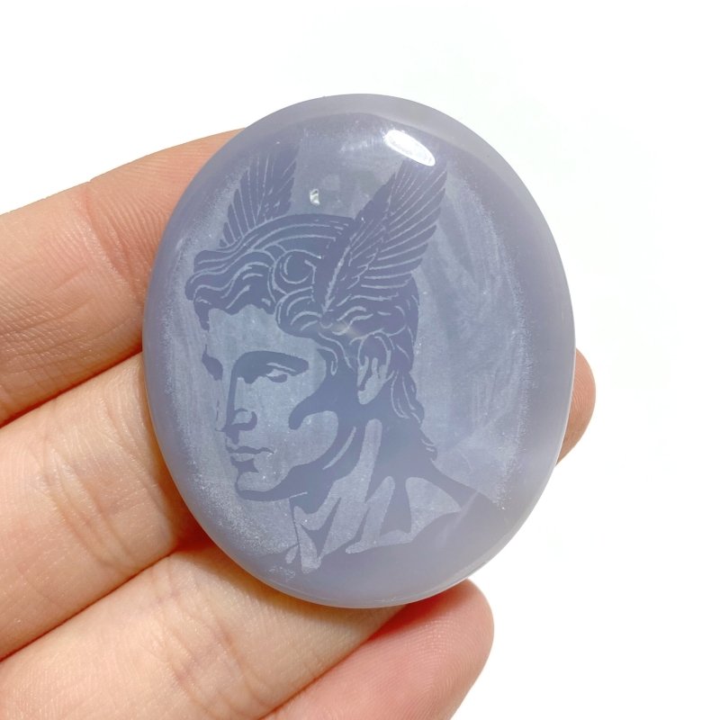 Laser Printing Silver Twelve Olympians Agate Stone DIY Accessories Wholesale - Wholesale Crystals