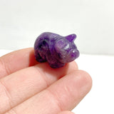 Mini Chevron Amethyst Pig Carving Wholesale - Wholesale Crystals