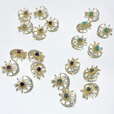 Moon Star Brooch Wholesale Amethyst Garden Quartz Amazonite Labradorite - Wholesale Crystals