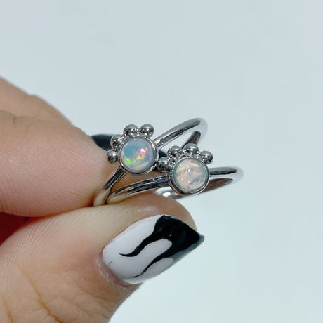 Natural Opal Crystal Ring Cat Paw Shape Wholesale - Wholesale Crystals