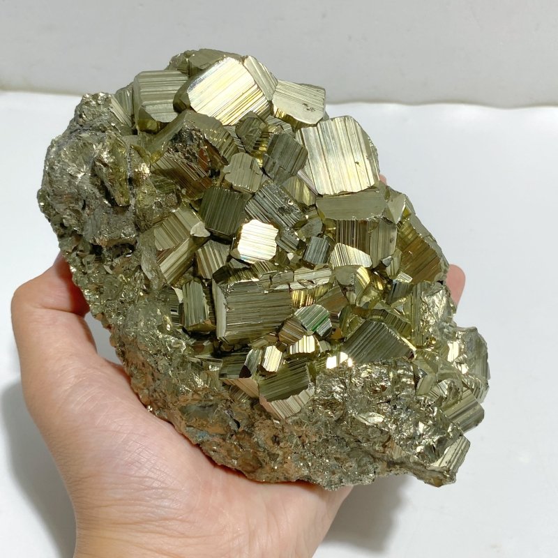 Natural Pyrite Mineral Specimen With Stand A1 -Wholesale Crystals