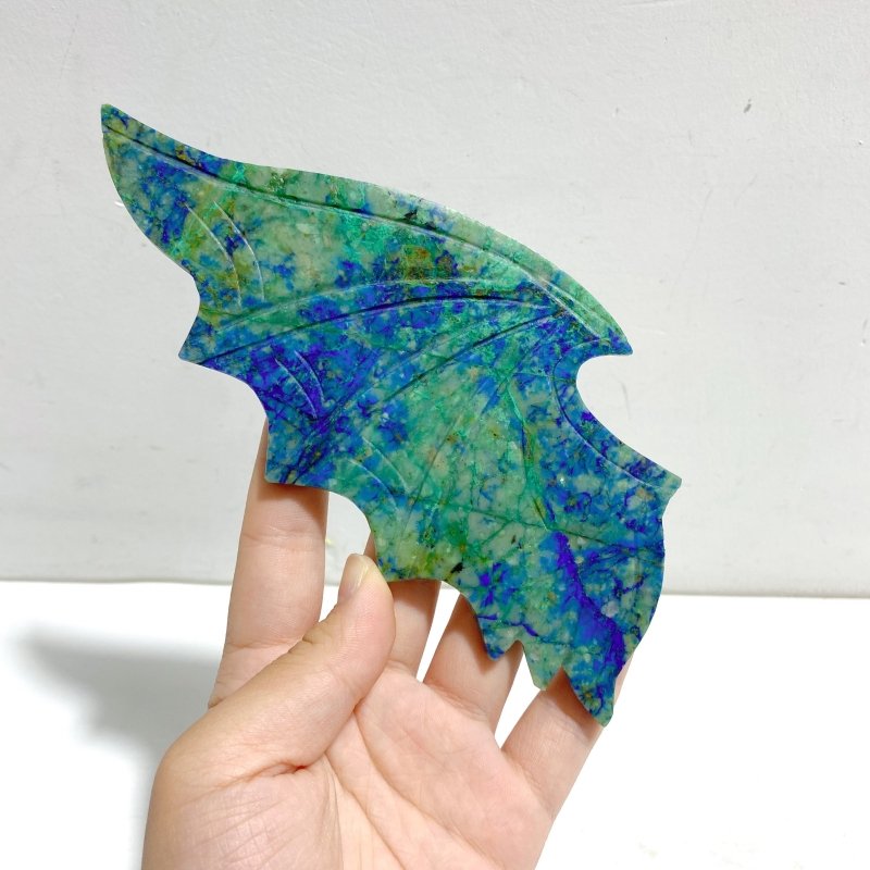 Phoenix Pine Stone Demon And Angel Wing Carving With Stand - Wholesale Crystals