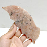 Pink Agate Flying Dragon Wing Carving With Stand - Wholesale Crystals