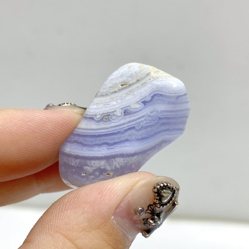 Polished Blue Lace Agate Gravel Tumbled Mixed Size Closeout -Wholesale Crystals