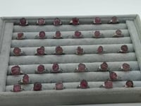 32 Pieces S925 Raw Watermelon Tourmaline Different Styles Ring