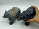 2 Pieces High Quality Geode Druzy Agate Bear Carving