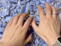Polished Blue Lace Agate Gravel Chips Mixed Size Closeout