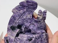 Charoite Flying Dragon Carving #1