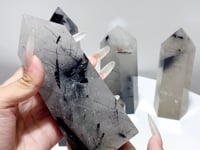 6 Pieces Large Black Tourmaline Tower
