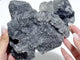 3 Pieces Black Clear Quartz Cluster Skull Carving
