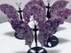 4 Pairs Lepidolite Butterfly Wing Carving With Stand