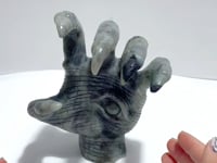 Labradorite Witchcore Demon Hand Carving