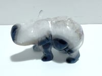 Beautiful Geode Agate Druzy Elephant Animal Carving