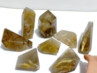 8 Pieces High Quality Golden Rutile Quartz Free Form Home Decor