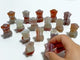 16 Pieces Stripe Agate Goddess Carving