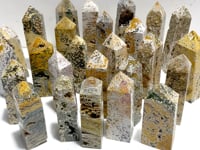 27 Pieces Beautiful Vein Ocean Jasper Four-sided Tower Points