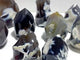 9 Pieces Black Orca Agate Flame Carving